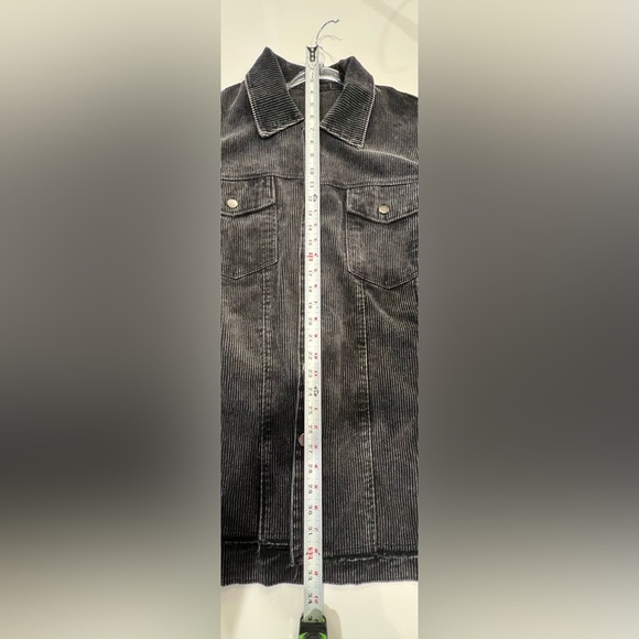 Black Corduroy Jacket Relaxed Fit Size Large - Picture 2 of 9